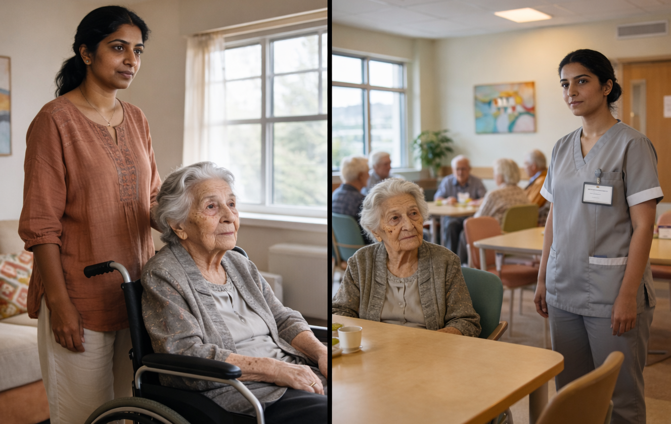 עובדת זרה או בית אבות? קונפליקט בין חלופות טיפול או התאמה מקצועית לסביבת דיור מומלצת
